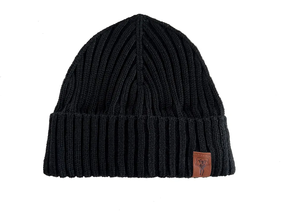 gr-ezi-bag-merino-fisherman-beanie-black-merinowolle-m-tze-mit-fleece-innenband- image 1