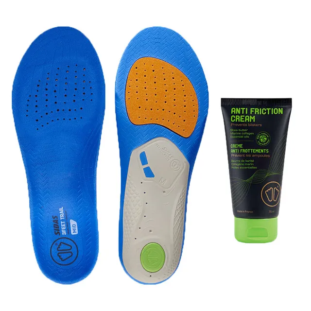 sidas-3feet-trail-mid-einlagen-anti-friction-cream-trailrunning-bundle-mittlerer image 1