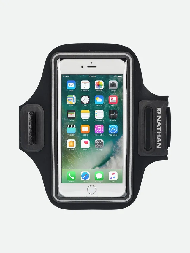 nathan-stridesport-smartphone-carrier-laufarmband-mit-clearview-fenster-black image 1