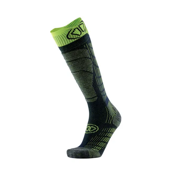 sidas-ski-comfort-dunkelblau-gelb-anatomische-skisocken-mit-merinowolle-und-pols image 1