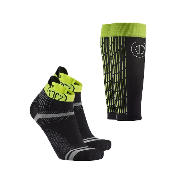 sidas-run-feel-socken-ultralight-run-calf-stulpen-lauf-set-schwarz-gelb image 1