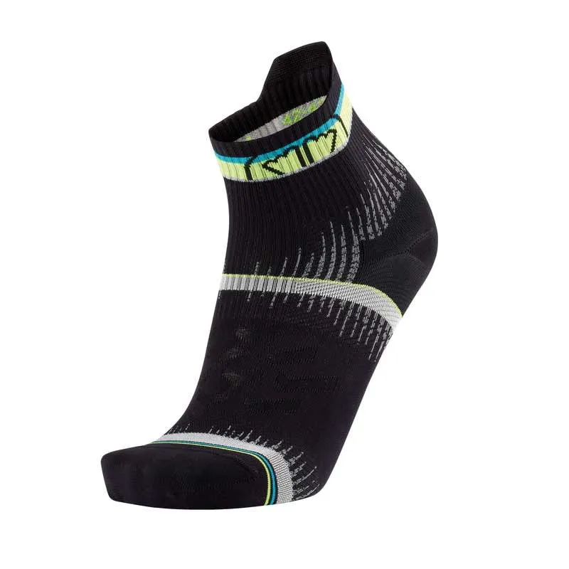 sidas-run-ultra-race-laufsocken-schwarz-gelb-ultraleichte-rennsocken-mit-exoskel image 1