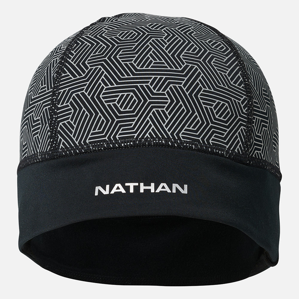 nathan-hypernight-reflective-beanie-2-reflektierende-laufm-tze-mit-hexagon-print image 4