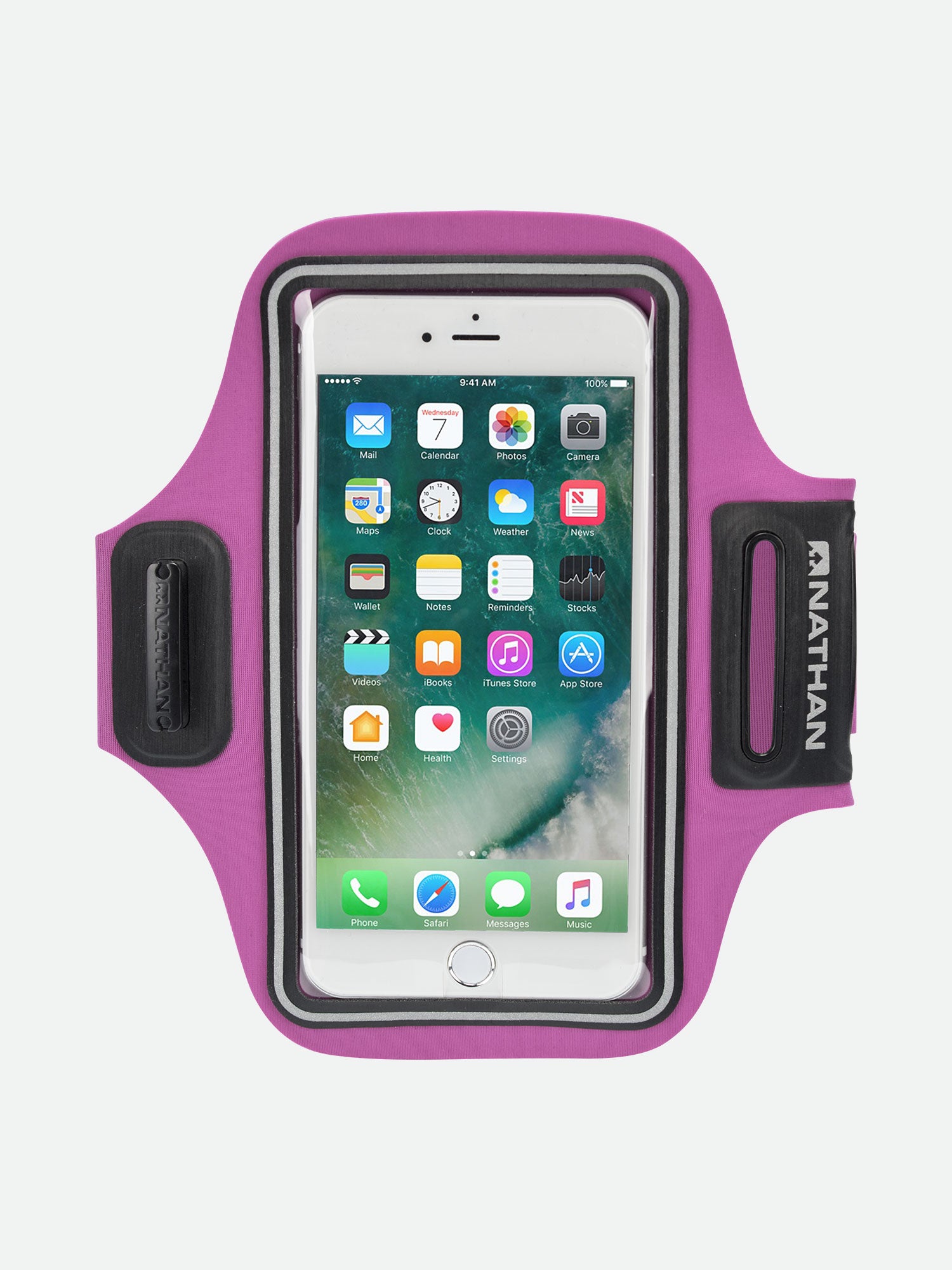 nathan-stridesport-smartphone-carrier-laufarmband-mit-clearview-fenster-black image 3