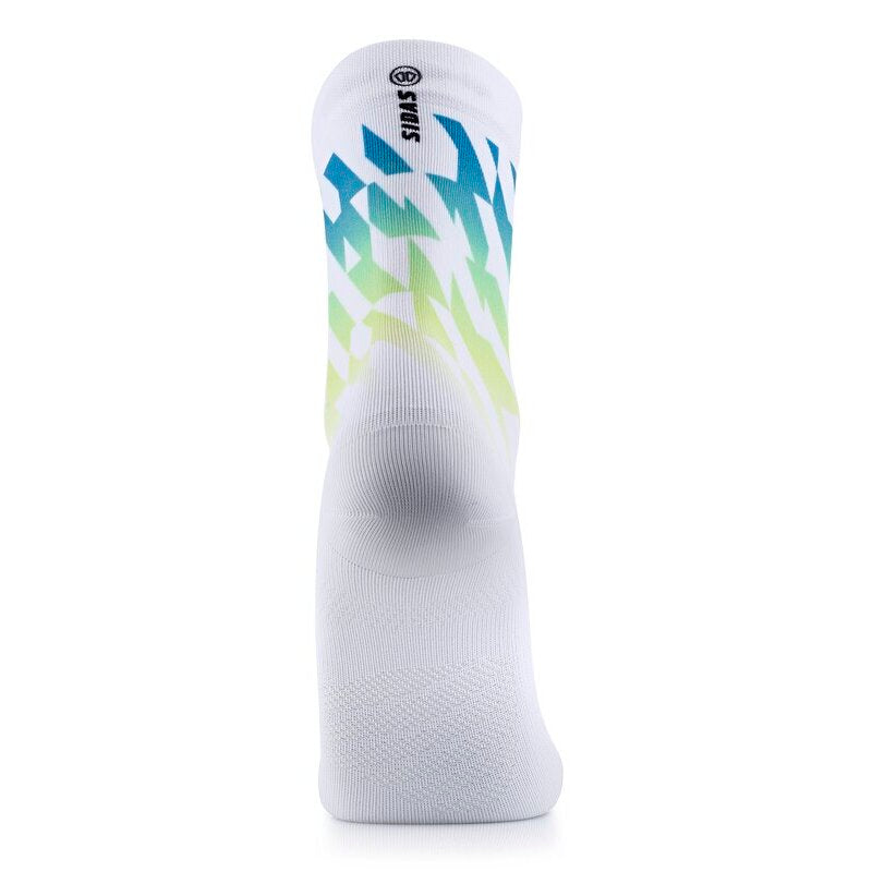 sidas-run-colors-geo-laufsocken-gr-n-blau-leichte-anatomische-trail-stra-enlaufs image 2