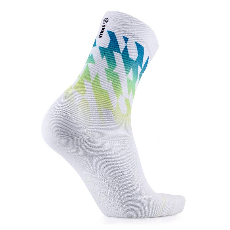 sidas-run-colors-geo-laufsocken-gr-n-blau-leichte-anatomische-trail-stra-enlaufs image 3