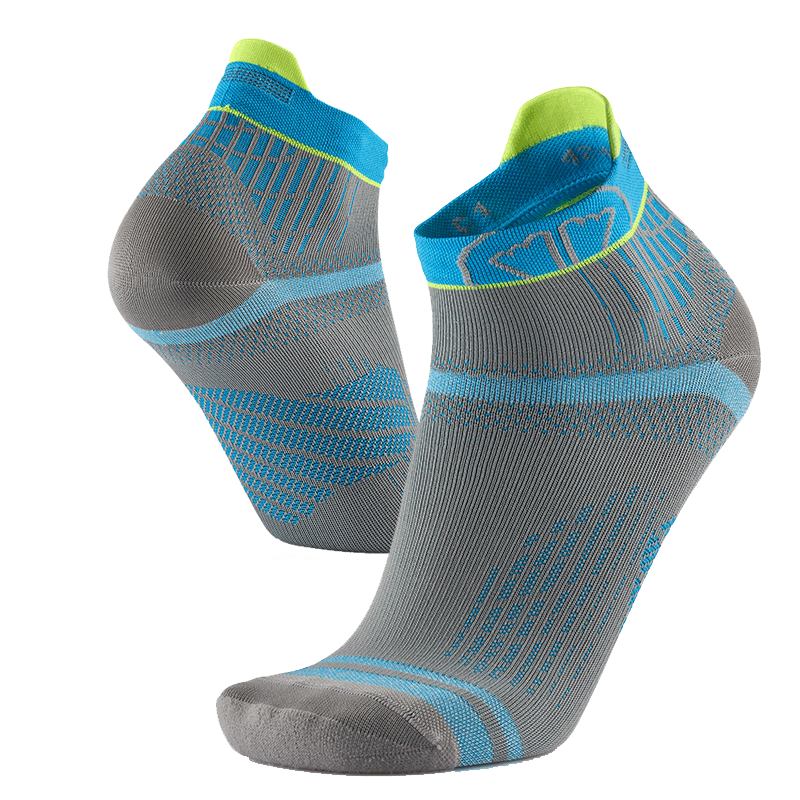 sidas-run-feel-laufsocken-grau-t-rkis-d-nne-anti-rutsch-laufsocken-mit-3-grip-zo image 2