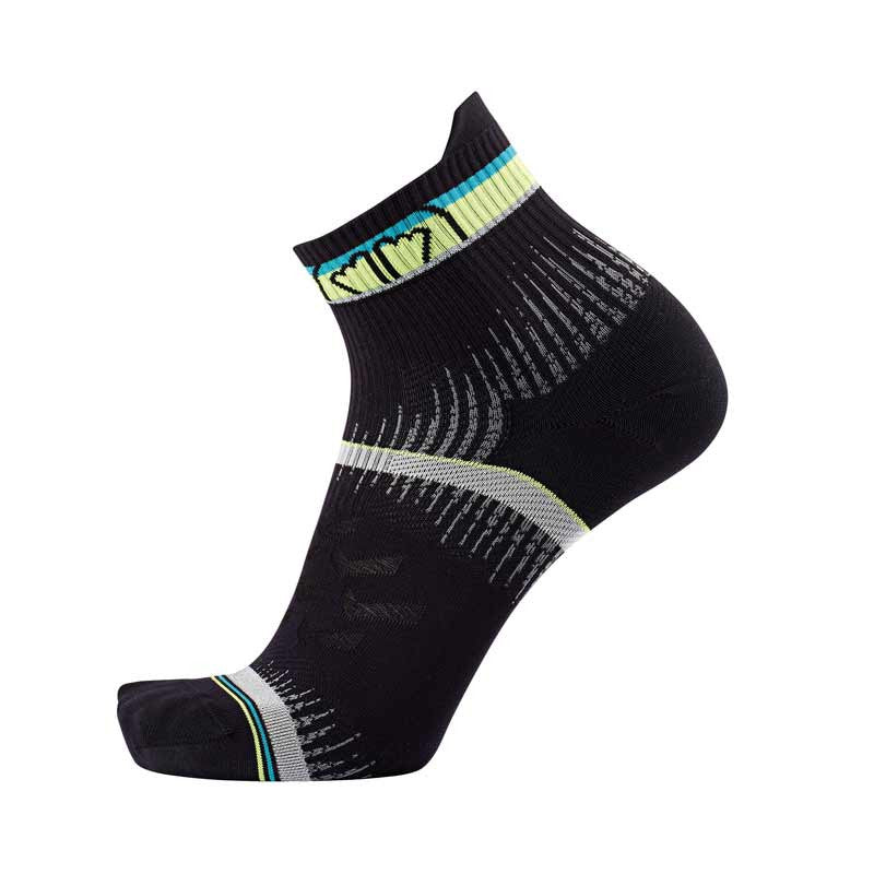 sidas-run-ultra-race-laufsocken-schwarz-gelb-ultraleichte-rennsocken-mit-exoskel image 2