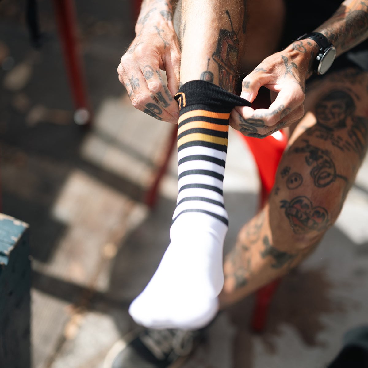 sidas-run-anatomic-light-crew-laufsocken-wei-schwarz image 7