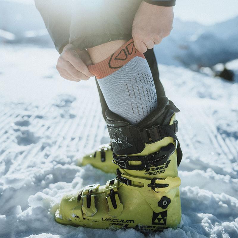 sidas-ski-merino-performance-damen-skisocken-grau-koralle-200-nadel-performance- image 3