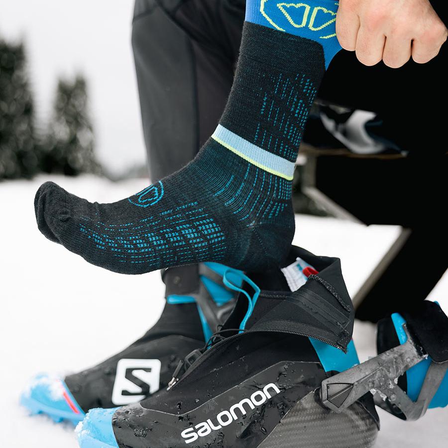 sidas-ski-nordic-performance-langlaufsocken-schwarz-blau-merinowolle-recyceltes- image 2