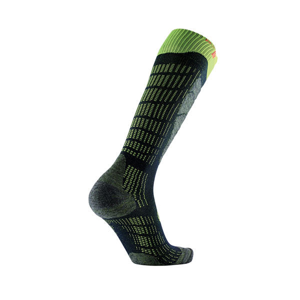 sidas-ski-comfort-dunkelblau-gelb-anatomische-skisocken-mit-merinowolle-und-pols image 4