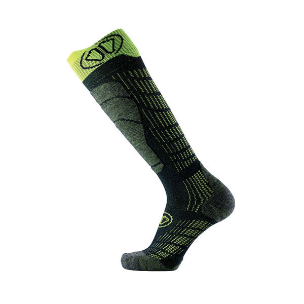 sidas-ski-comfort-dunkelblau-gelb-anatomische-skisocken-mit-merinowolle-und-pols image 2
