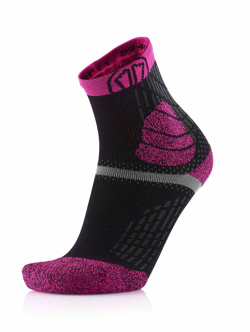 sidas-trail-protect-trailrunning-socken-pink-schwarz-mit-verst-rktem-blasenschut image 1
